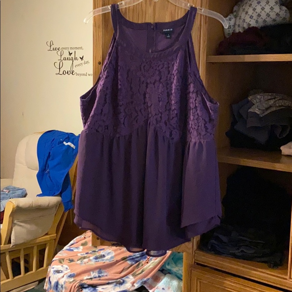 Sleeveless babydoll top